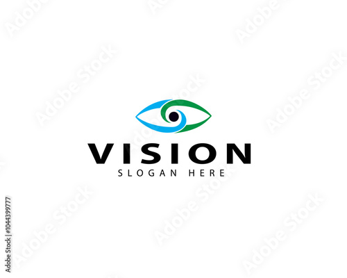 Vision logo for medical or surgical eye practice. precision eye physicians and surgeons.