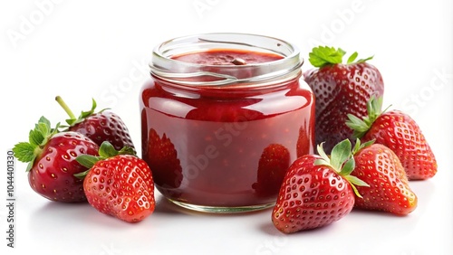Wallpaper Mural Red strawberry jam on white background in forced perspective Torontodigital.ca