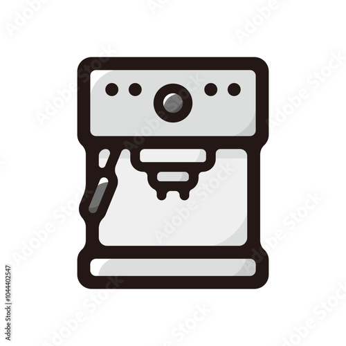 Espresso machine outline icon for graphic design, apps and websites