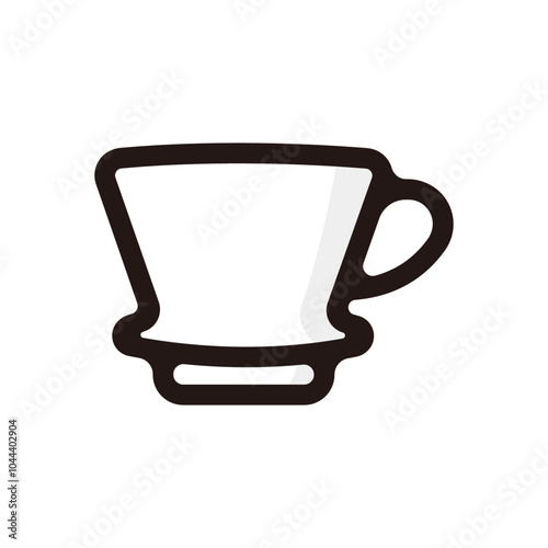 Coffee dripper outline icon for graphic design, apps and websites