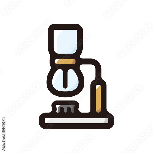 Vacuum coffee maker outline icon for graphic design, apps and websites