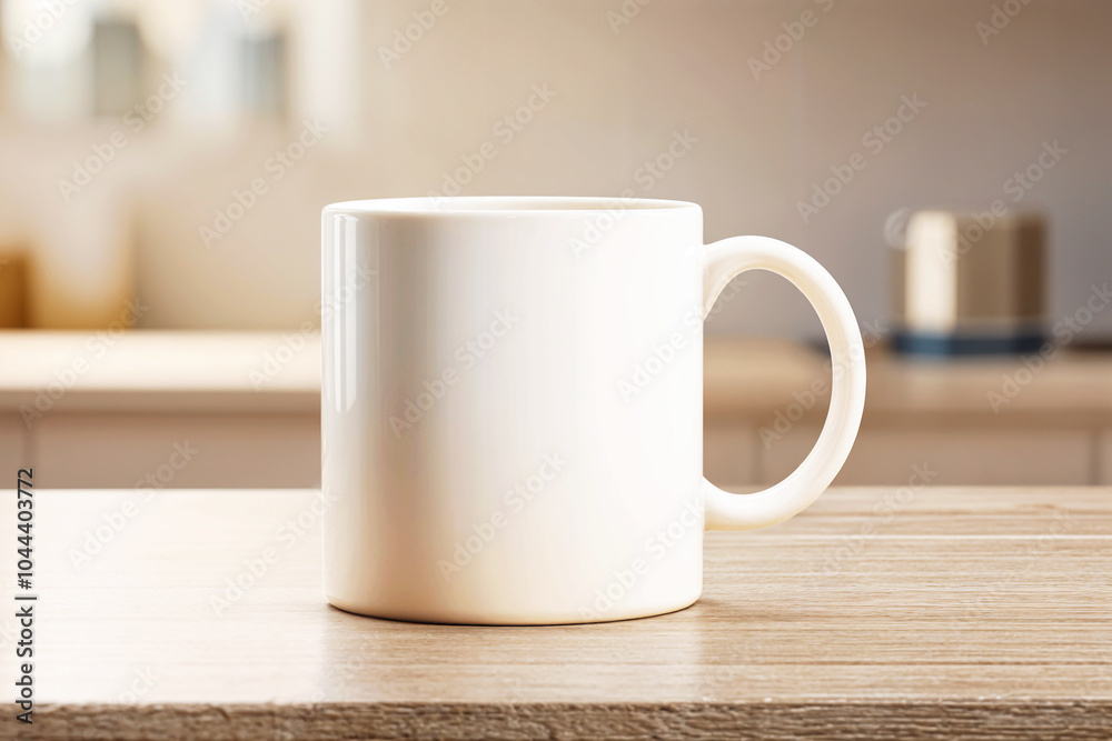 Mug Mockup on Wood Table Mug Mockup on Wood Table