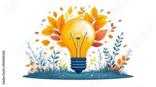 of an idea bulb metamorphosing into a lush growing tree   symbolizing the blossoming of creative solutions innovative potential and visionary growth