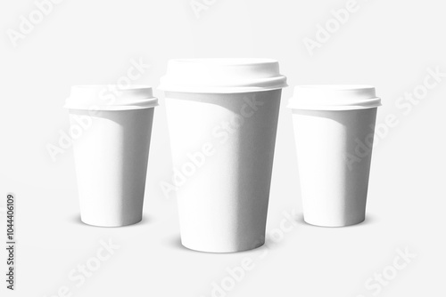 Wallpaper Mural Three Coffee Paper Cup Mockup Torontodigital.ca