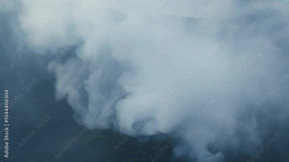 Wall Loop Rising Steam Smoke Endless condensation mystery cloud moving up skittish motion cold fog liquid spray light frost nobody factory disperse mist nature horizontal textured video copy space mo