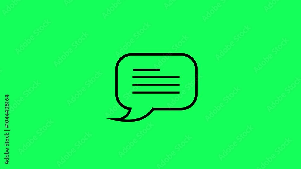 text message animated outline icon text message animated outline icon