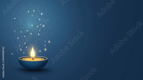 Diwali Candle Glow: A singl...