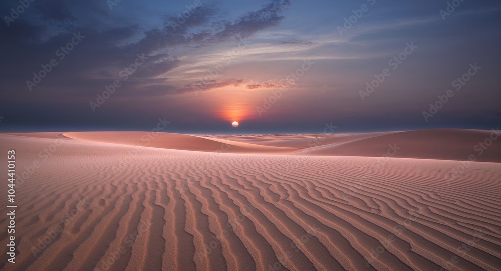 Vast stretches of untouched sand illuminated by the early morning sun background tranquil setting showcasing the serene beauty of dawn in the desert Vast stretches of untouched sand illuminated by the early morning sun background tranquil setting showcasing the serene beauty of dawn in the desert