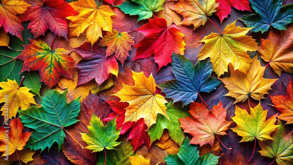 A lively, multicolored abstract design of autumn leaves makes for an eye-catching wallpaper, inspiring delightful seasonal decor that embodies the charm of fall. A lively, multicolored abstract design of autumn leaves makes for an eye-catching wallpaper, inspiring delightful seasonal decor that embodies the charm of fall.