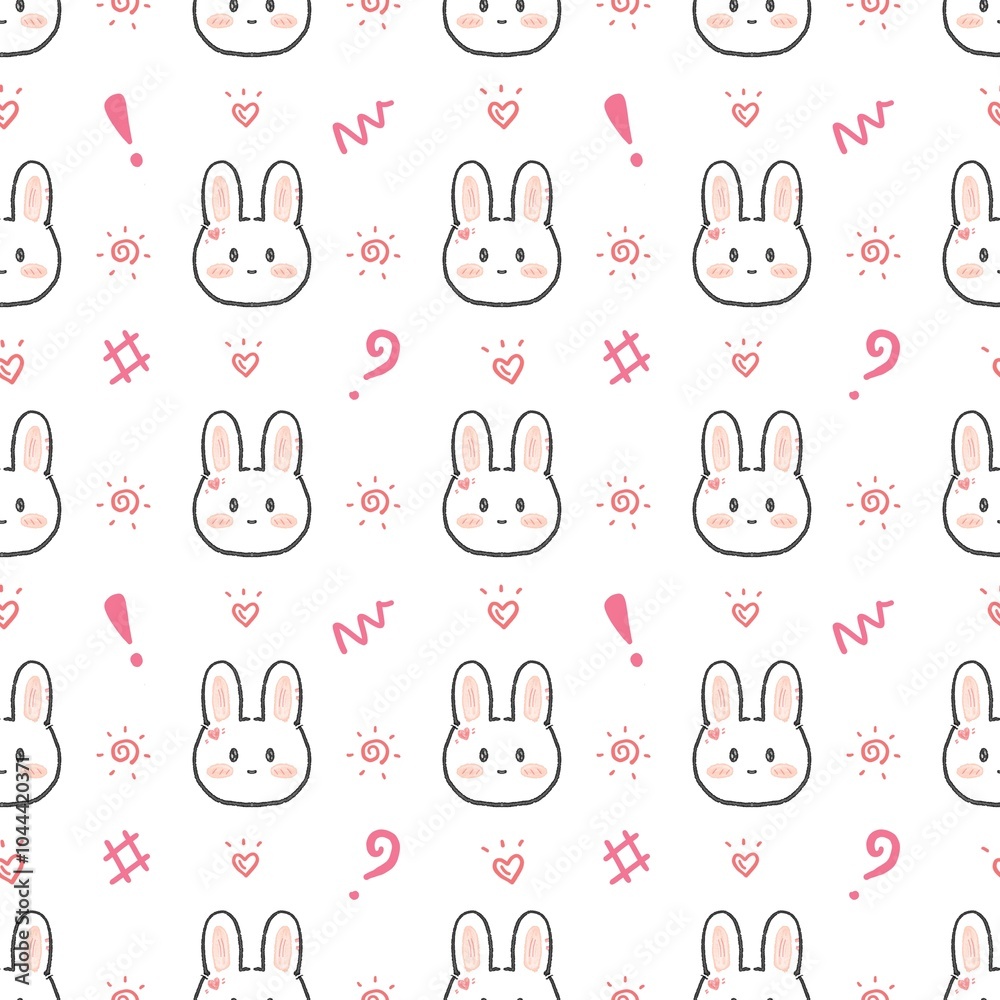 Obraz premium seamless pattern with rabbits