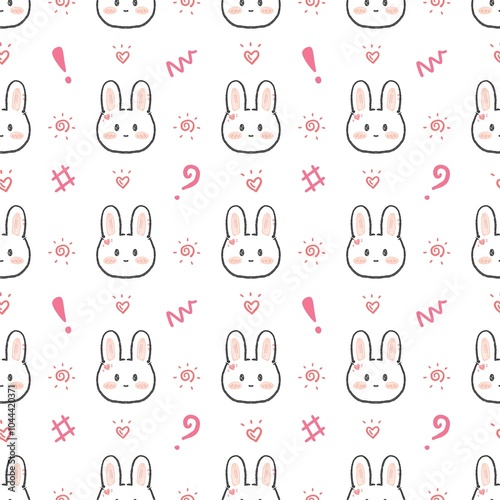 seamless pattern with rabbits