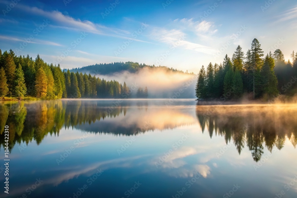 Fototapeta premium Serene misty lake