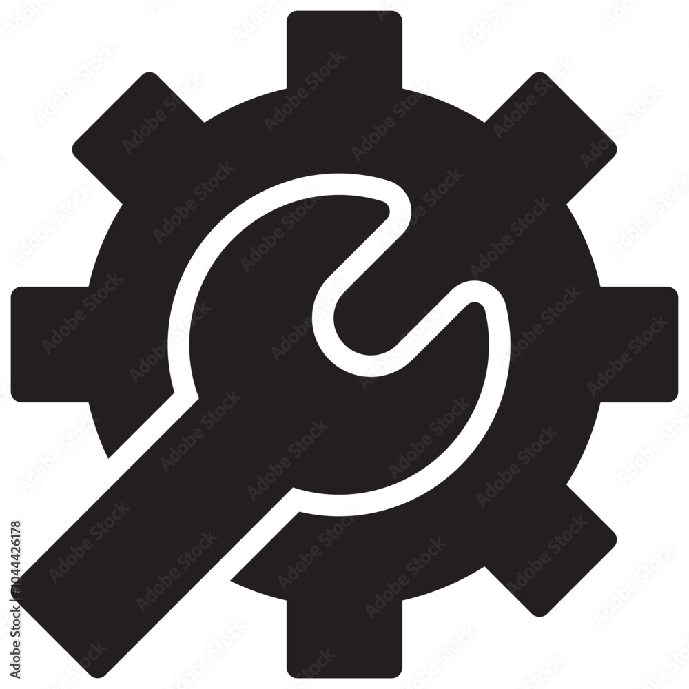 Gear and Wrench Icon