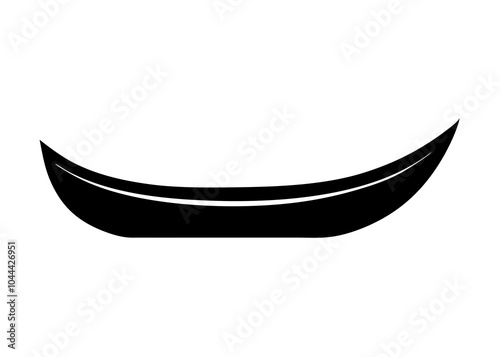 canoe boat silhouette vector 