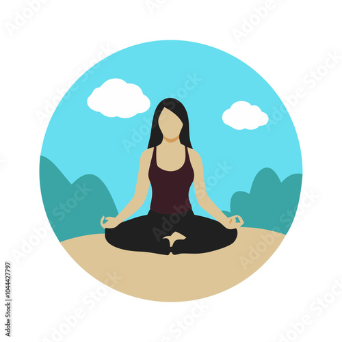 yoga in the lotus position