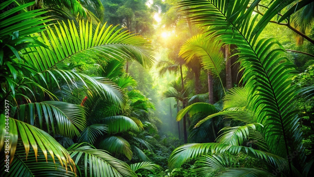 In a close-up of a lush tropical forest, bright green foliage reveals the jungle’s stunning natural beauty, highlighting the intricate details of its vibrant ecosystems. In a close-up of a lush tropical forest, bright green foliage reveals the jungle’s stunning natural beauty, highlighting the intricate details of its vibrant ecosystems.