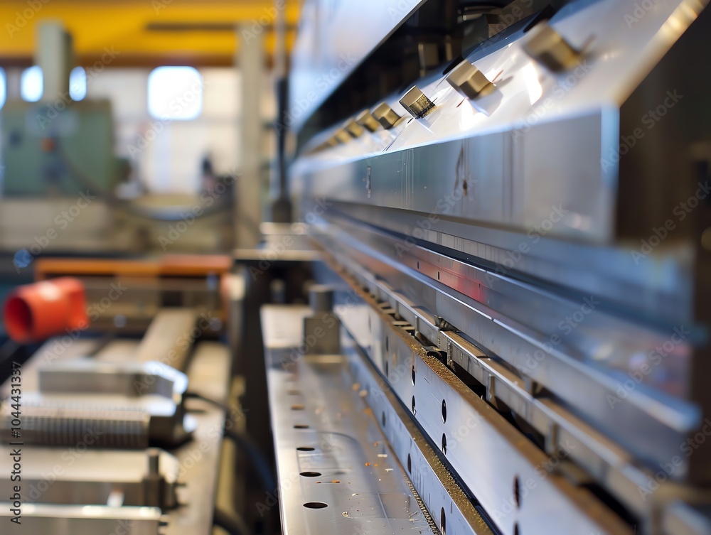 CNC press brake in a custom fabrication shop CNC press brake in a custom fabrication shop
