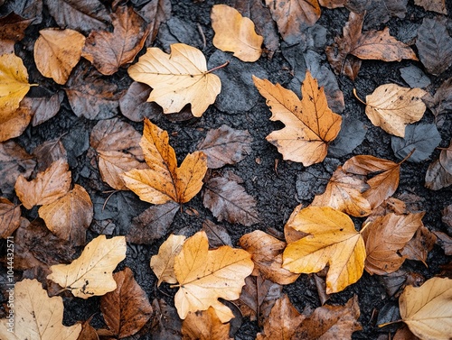 Autumn Leaves on the Ground: A Close-Up View