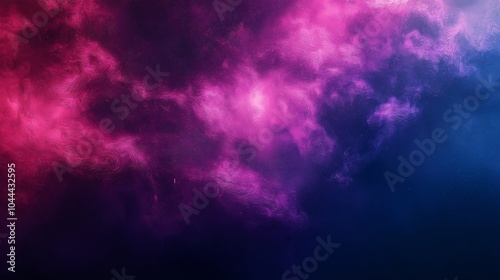 Dark purple blue black abstract grainy background, glowing vibrant colour gradient shape, noise texture poster header banner cover design