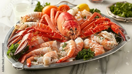 Luxurious Spread: Premium Quality Fresh Seafoods Including Prime Cut Lobsters