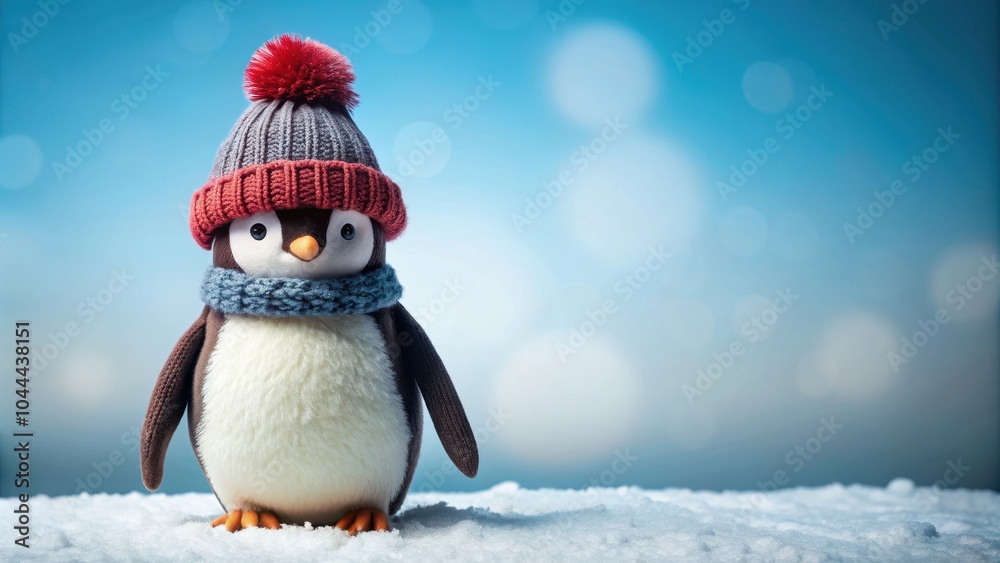 penguin wearing a cozy winter hat , penguin, cute, winter, hat,character, Christmas, cold, holiday, adorable, snow, bird, festive penguin wearing a cozy winter hat , penguin, cute, winter, hat,character, Christmas, cold, holiday, adorable, snow, bird, festive