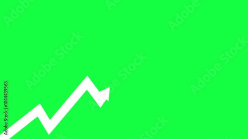 A business line arrow animation.business growth concept