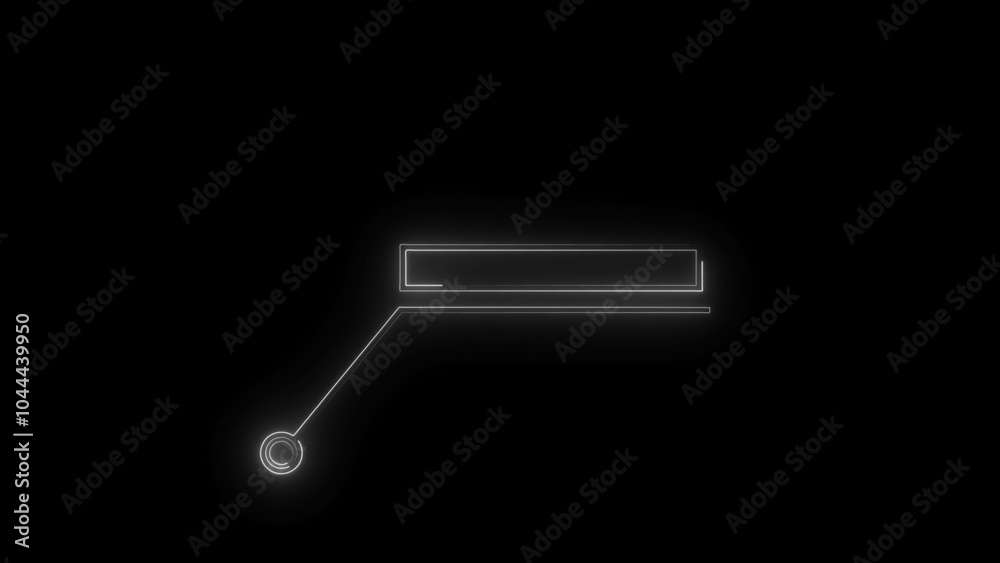 Neon line of HUD elements. a white callous for text. HUD elements Neon line of HUD elements. a white callous for text. HUD elements