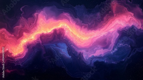 Dark purple blue black abstract grainy background, glowing vibrant colour gradient shape, noise texture poster header banner cover design