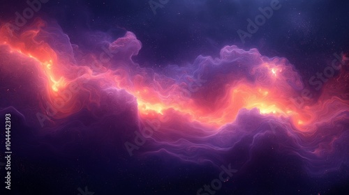 Dark purple blue black abstract grainy background, glowing vibrant colour gradient shape, noise texture poster header banner cover design