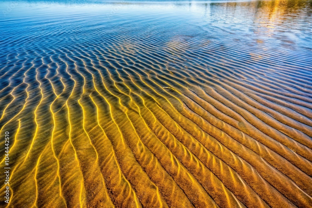 Fototapeta premium Rippling sandy lake bottom
