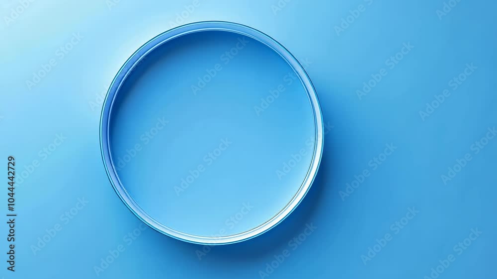 A light blue circular ring sits on a blue background A light blue circular ring sits on a blue background