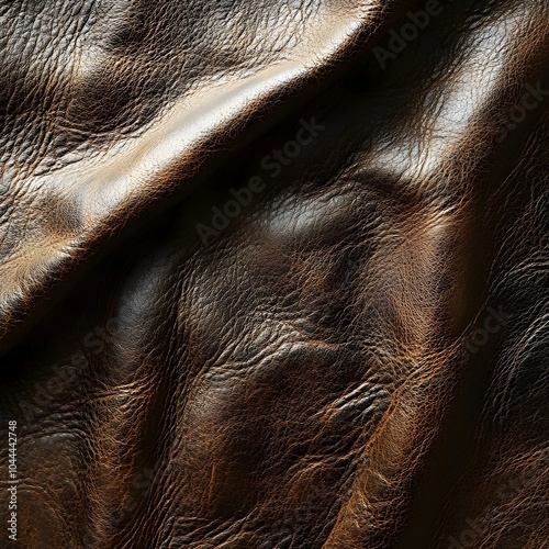 Seamless Textured Leather Background with Organic Cracked and Wrinkled Pattern in Premium Vintage and Rustic Style