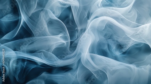 An abstract background featuring smoke-like swirls in shades of blue and gray, giving a sense of mystery and elegance, perfect for luxury branding or creative projects