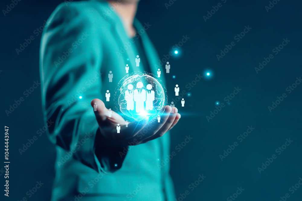 © ภัทรชัย รัตนชัยวงค์ - Businessman showing concept of human resources, employees, employment, management, training, HR, technology, business leadership concept, consulting, customer concept, digital service. © ภัทรชัย รัตนชัยวงค์ - Businessman showing concept of human resources, employees, employment, management, training, HR, technology, business leadership concept, consulting, customer concept, digital service.