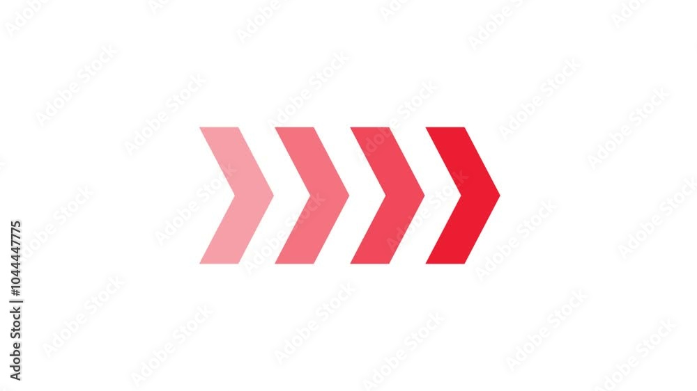 4K Animated Arrow direction sign on black background