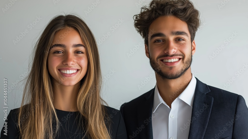 Professional Young Team Smiling in Formal Attire Group Portrait Professional Young Team Smiling in Formal Attire Group Portrait