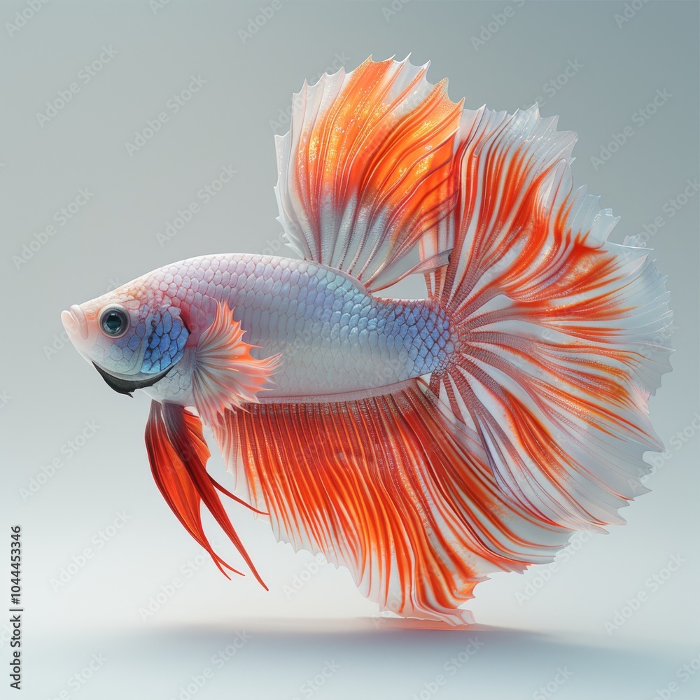 Fototapeta premium 3D Cartoon Fish in Action Pose