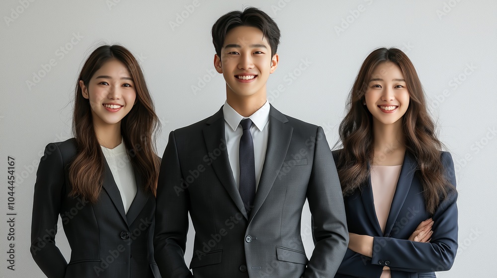 Professional Young Team Smiling in Formal Attire Group Portrait Professional Young Team Smiling in Formal Attire Group Portrait