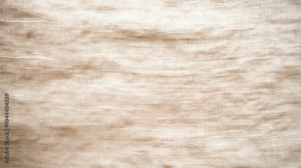 Fototapeta premium Textured beige fabric background with subtle patterns