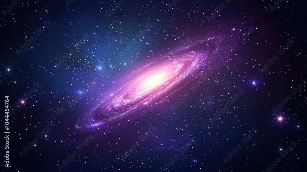 Stunning spiral galaxy illuminated by cosmic light Stunning spiral galaxy illuminated by cosmic light