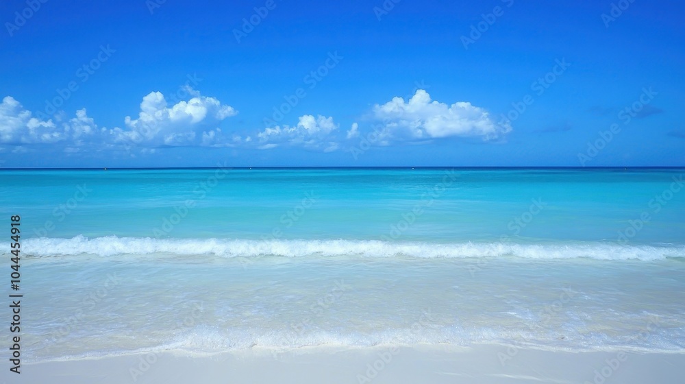 Tranquil Blue Ocean Scene with Clear Horizon Tranquil Blue Ocean Scene with Clear Horizon
