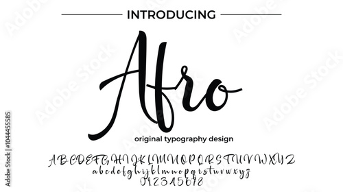 Afro Font Stylish brush painted an uppercase vector letters, alphabet, typeface