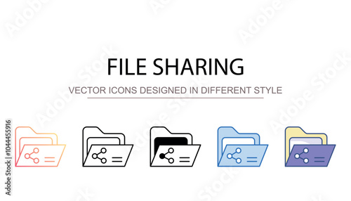 File Sharing icon design with white background stock illustration