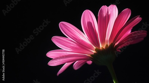 Pink Flower Against a Dark Background