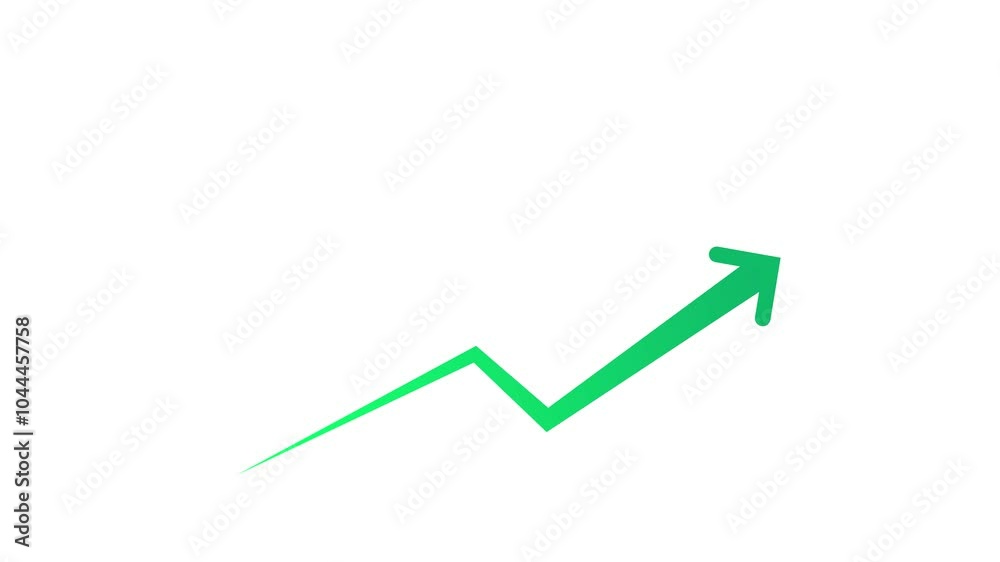Business line arrow animation on background Business line arrow animation on background