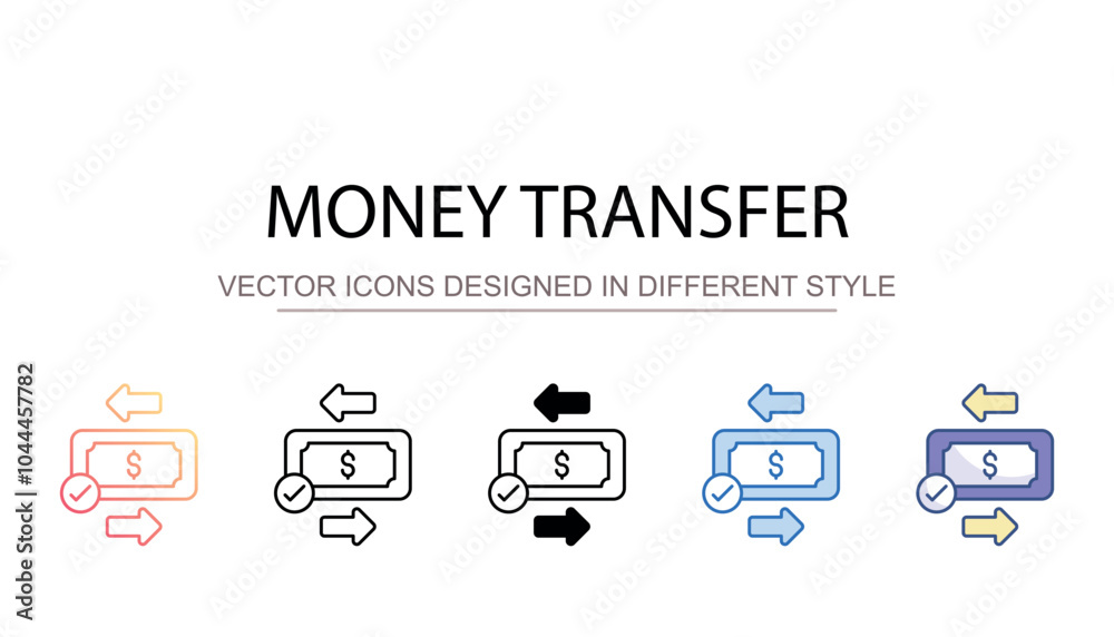 Money Transfer icon design with white background stock illustration Money Transfer icon design with white background stock illustration