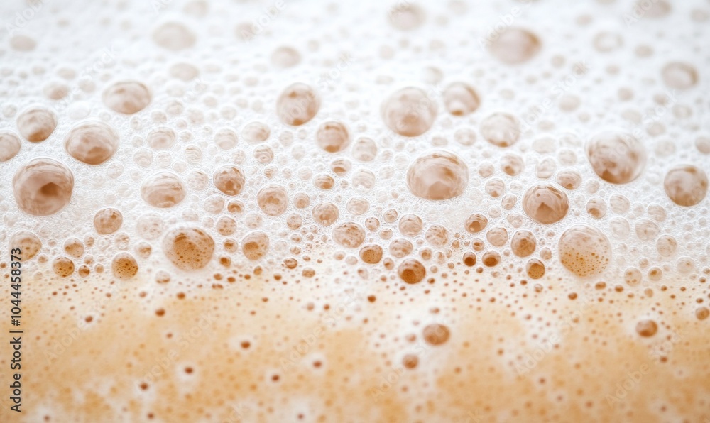 Close-Up Macro Shot of Coffee Bubbles and Foam Texture Close-Up Macro Shot of Coffee Bubbles and Foam Texture