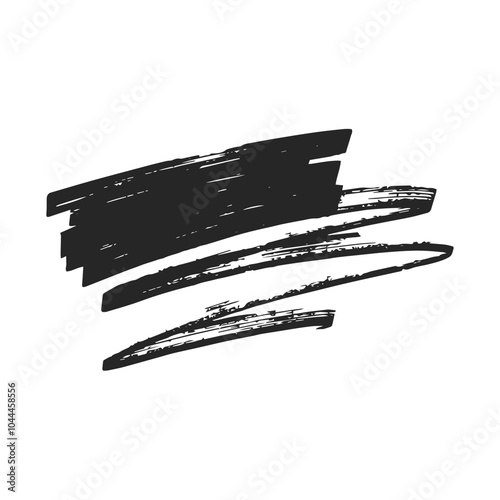 Vector hand drawn paint brushes illustration