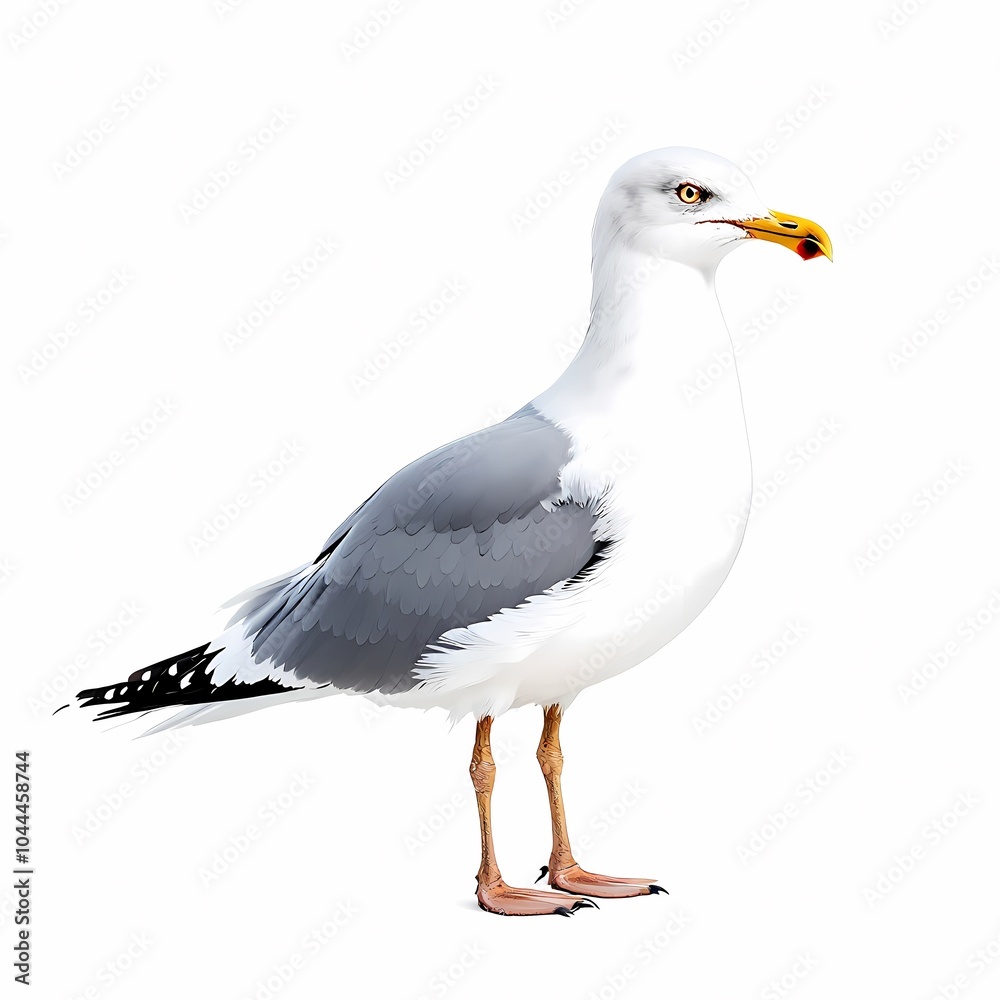 Fototapeta premium seagull bird isolated on white background