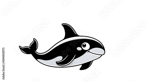 This Playful Orca Icon Brings Ocean Fun to Your Design. photo